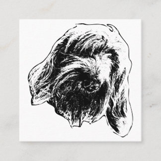 Friendly Spinone Touch Square Business Card