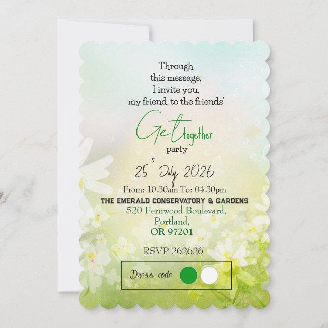 Friendly Spring  Invitation (Front)