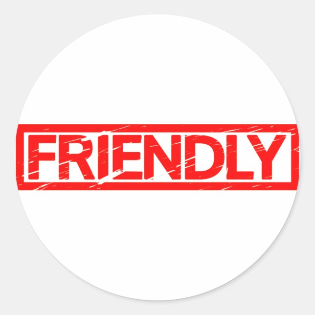 Friendly Stamp Classic Round Sticker (Front)
