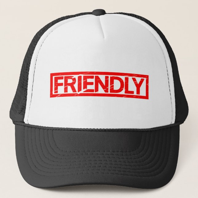 Friendly Stamp Trucker Hat (Front)