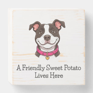 Friendly Sweet Potato Home Decor Wood Block Sign