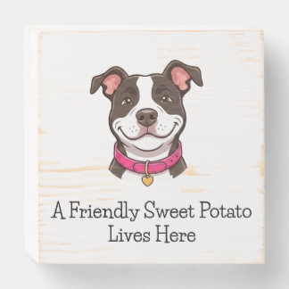 Friendly Sweet Potato Home Decor Wood Block Sign