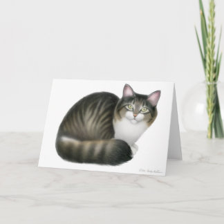Friendly Tabby Cat Card