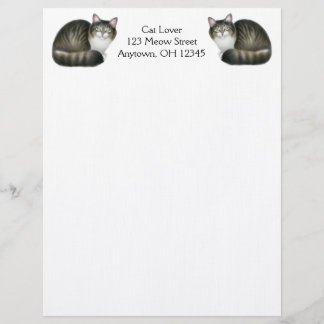 Friendly Tabby Cats Letterhead