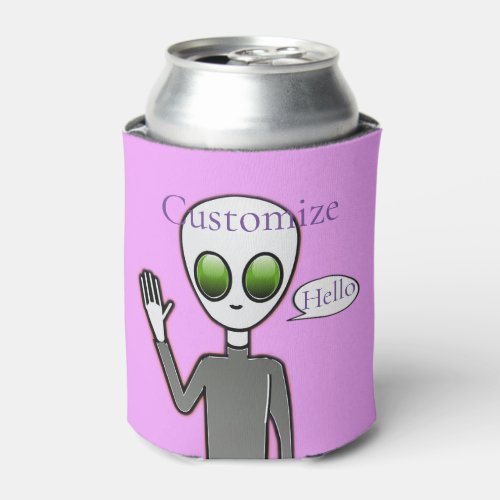 Friendly Waving Alien Thunder_Cove Can Cooler