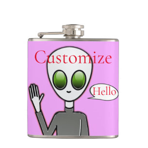 Friendly Waving Alien Thunder_Cove Flask