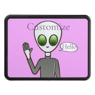 Friendly Waving Alien Thunder_Cove Hitch Cover