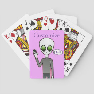 Friendly Waving Alien Thunder_Cove Poker Cards