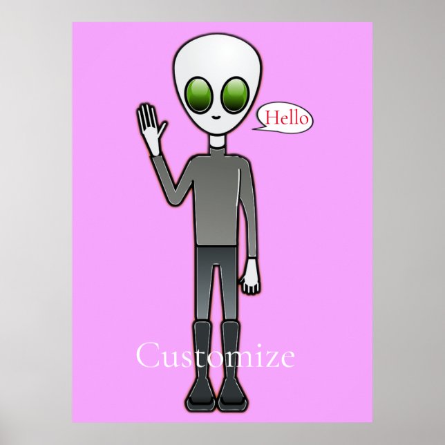 Friendly Waving Alien Thunder_Cove Poster (Front)