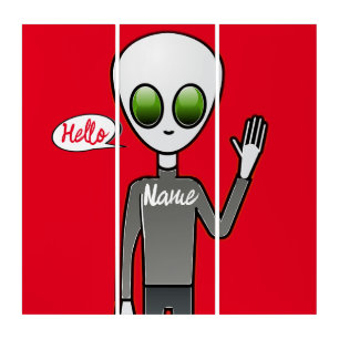 Friendly Waving Alien Thunder_Cove Triptych