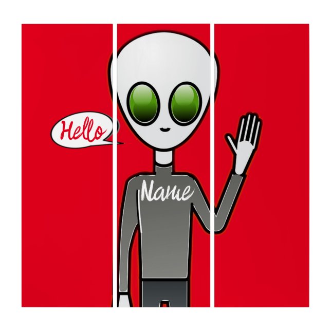 Friendly Waving Alien Thunder_Cove Triptych (Front)