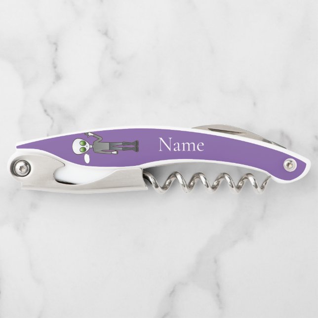 Friendly Waving Alien Thunder_Cove Waiter's Corkscrew (Front)