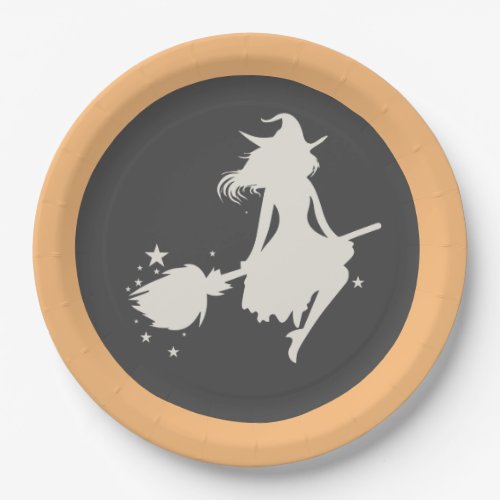 Friendly Witch Halloween Paper Plates