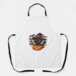 Friendly Witch Hat Cat Cute Pastel Kawaii Hallowe Apron