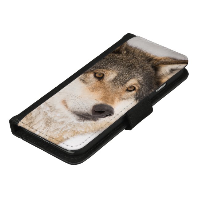 Friendly wolf face iPhone wallet case (Bottom)
