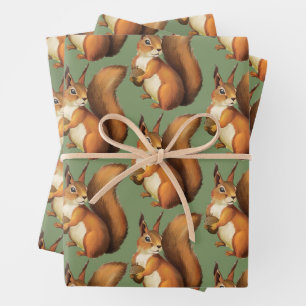 Friendly Woodland Squirrel Gift Wrap