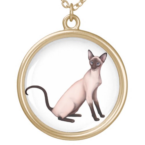 Friendly Young Siamese Cat Necklace