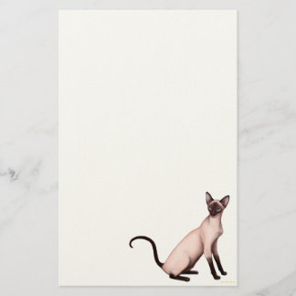 Friendly Young Siamese Cat Stationery