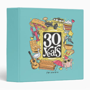 FRIENDS™   30 Years Graphic 3 Ring Binder