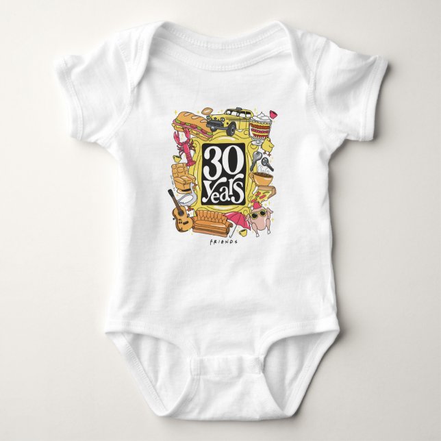 FRIENDS™ | 30 Years Graphic Baby Bodysuit (Front)