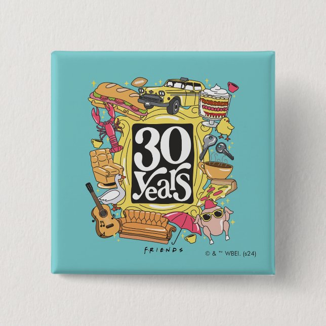 FRIENDS™ | 30 Years Graphic Button (Front)