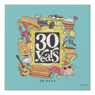 FRIENDS™   30 Years Graphic Faux Canvas Print
