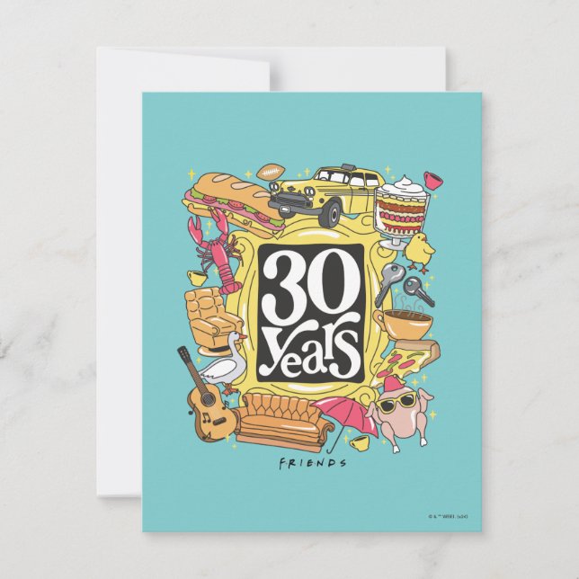 FRIENDS™ | 30 Years Graphic Note Card (Front)