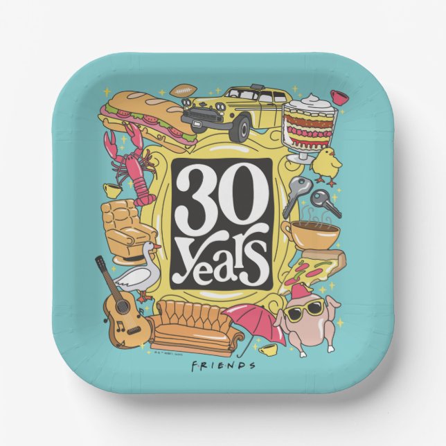 FRIENDS™ | 30 Years Graphic Paper Plates (Front)
