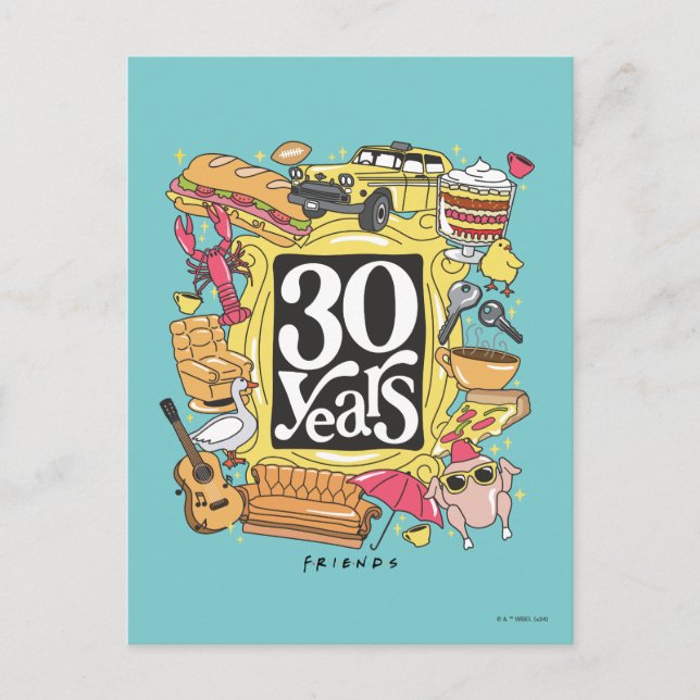 FRIENDS™ | 30 Years Graphic Postcard (Front)