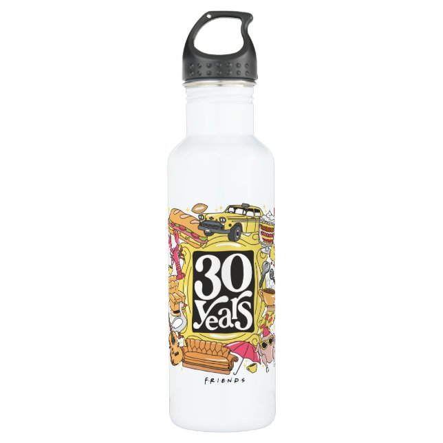 FRIENDS™ | 30 Years Graphic Stainless Steel Water Bottle (Front)
