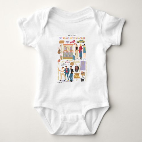 FRIENDS  30 Years of Friendship Baby Bodysuit