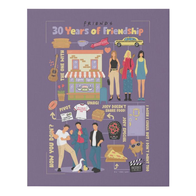 FRIENDS™ | 30 Years of Friendship Faux Canvas Print (Front)