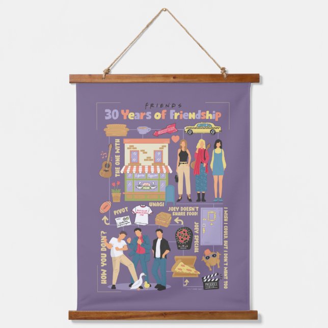 FRIENDS™ | 30 Years of Friendship Hanging Tapestry (Front)