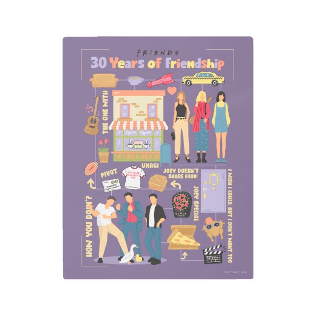 FRIENDS™ | 30 Years of Friendship Metal Print (Front)