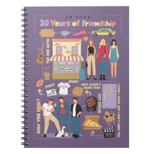 FRIENDS™ | 30 Years of Friendship Notebook (Front)