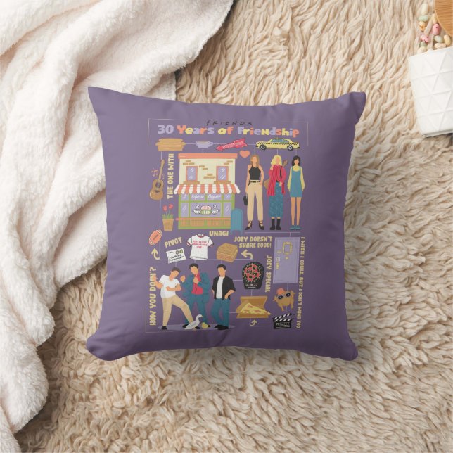 FRIENDS™ | 30 Years of Friendship Throw Pillow (Blanket)