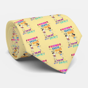 Friends Accessor Skate With Heart Soar With Spirit Neck Tie