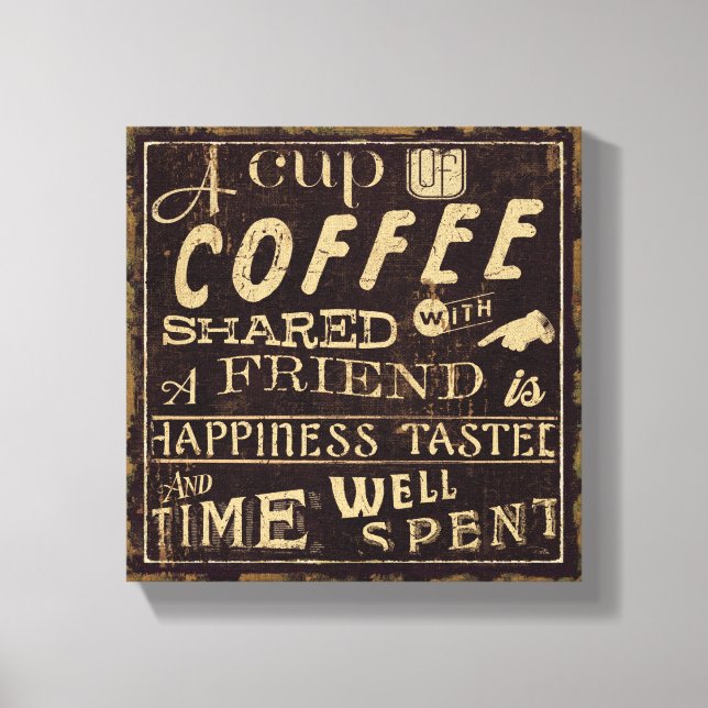 Friends and Coffee Canvas Print (Front)