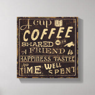 Friends and Coffee Canvas Print