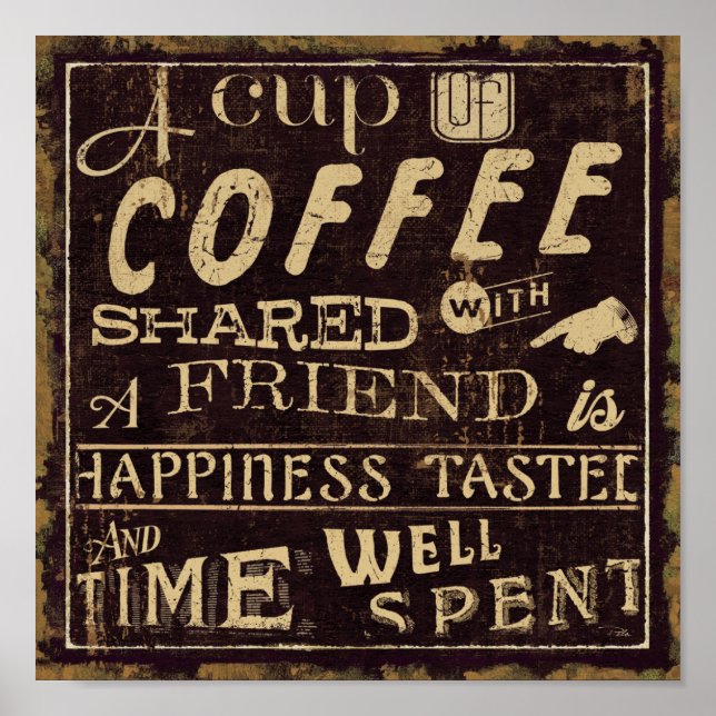 Friends and Coffee Poster (Front)