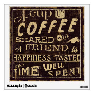 Friends and Coffee Wall Sticker