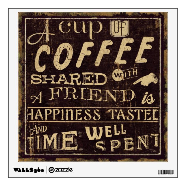 Friends and Coffee Wall Sticker (Front)