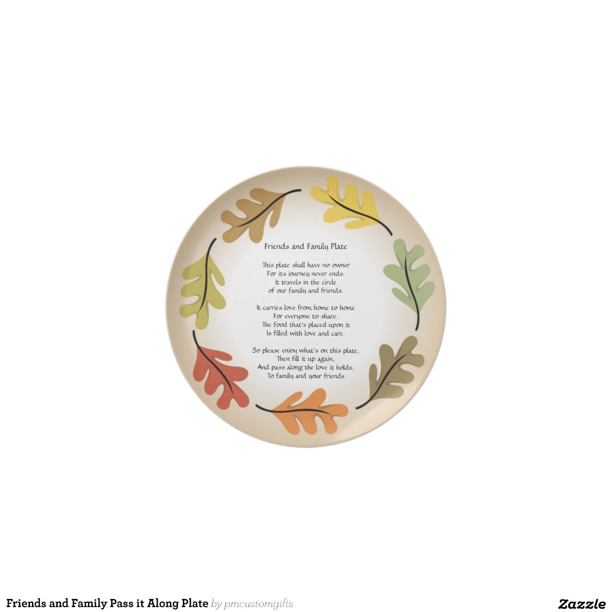 Friends and Family Pass it Along Plate | Zazzle