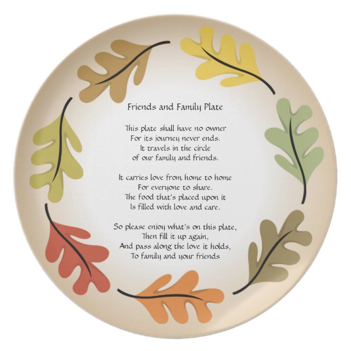 Friends and Family Pass it Along Plate