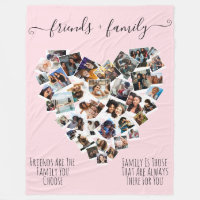 Friends and Family Quotes Photo Heart Collage Post