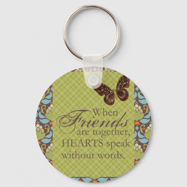 Friends and Hearts Keychain (Front)
