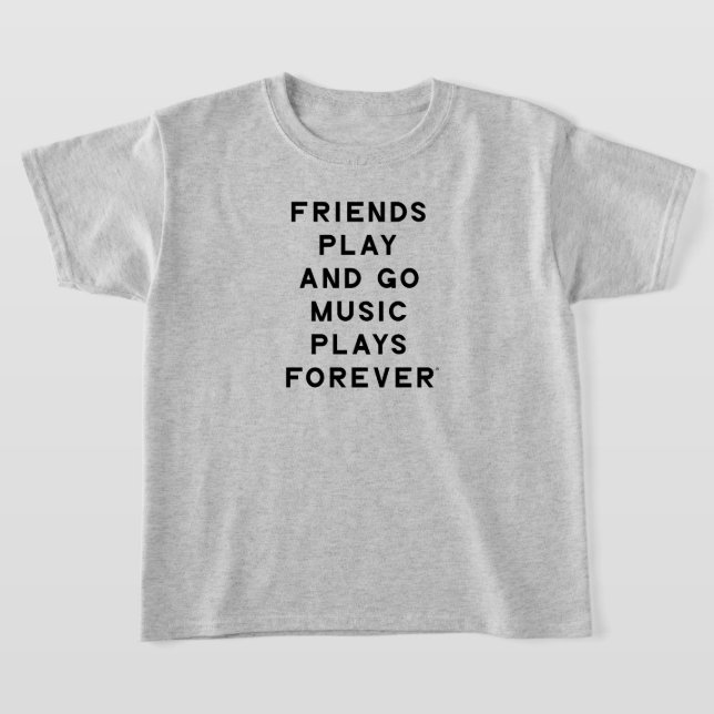 Friends and Music Quote Girls' T-Shirt (Laydown)