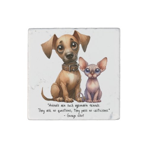 Friends _ Animals Stone Magnet