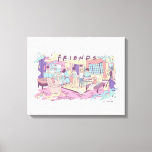 FRIENDS™ Apartment Cartoon Canvas Print