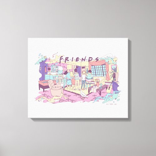 FRIENDS  Apartment Cartoon Canvas Print